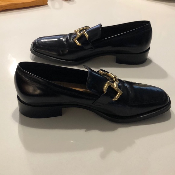 Vintage Brown’s black loafers with buckle made in Italy - Picture 2 of 12